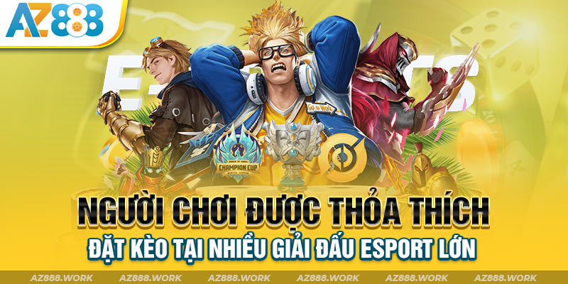 Người chơi được thỏa thích đặt kèo tại nhiều giải đấu Esport lớn