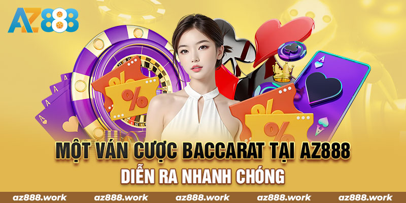 Một ván cược Baccarat tại AZ888 diễn ra nhanh chóng